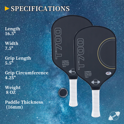 T700 Raw Carbon Fiber Pickleball Paddle