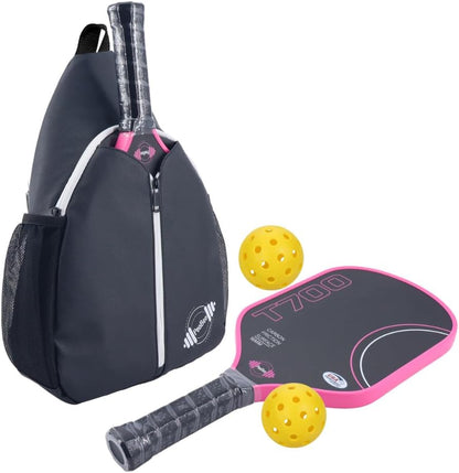 Designer PU Leather Pickleball Paddle Bag