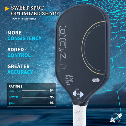 T700 Raw Carbon Fiber Pickleball Paddle